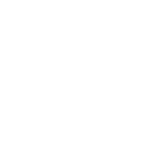 A white triangle with a white top half and three stacked rows of smaller triangles sequentially cut out in the bottom.