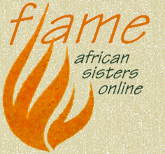 A graphic orange flame with three long flares and two smaller flares split to the right. The longest flare connects to large orange text at the top and three lines of green text staircase down below.
