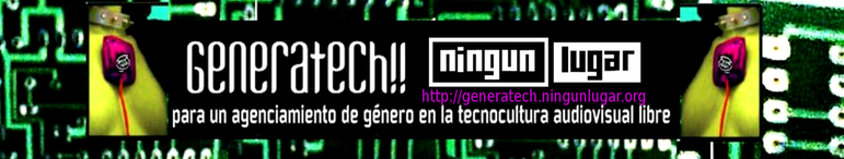 A web banner with a green circuit board background with a white Generatech title on the top