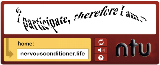 A captcha-style graphic says “I participate, therefore I am?”