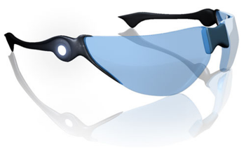 TimeTraveller sunglasses with black arms and blue lens